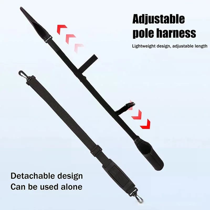 Adjustable Fishing Rod Storage Bag Portable Fishing Rod Shoulder Belt Fishing Rod Belt Protector Reel Fishing Accessories 1PC