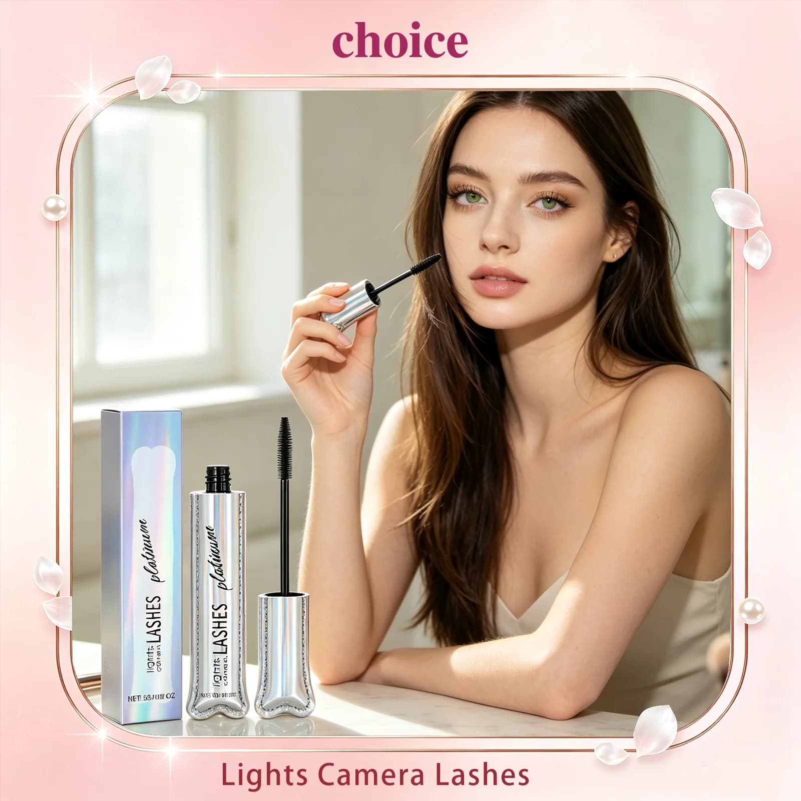 Waterproof Black Mascara 4D Curling Thick Volumizing Eyelash Extension Effect Wear Natural Non-Clumping Daily Fiber Lash Mascara