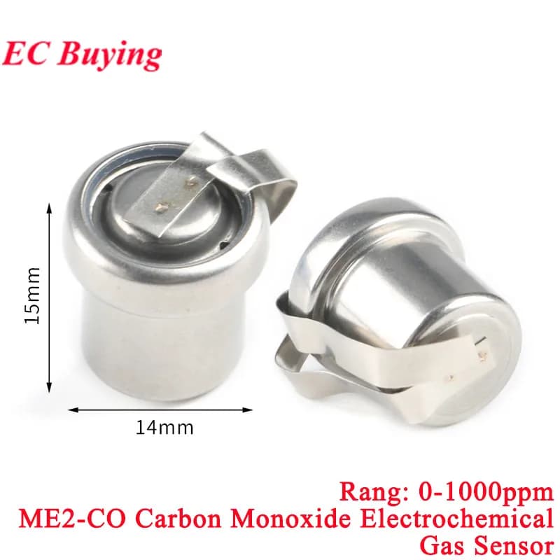 2 pz/1 pz ME2-CO Modulo Sensore di Monossido di Carbonio Sensore di Gas Per Co Concentrazione Rivelatore di Allarme di Fumo Sonda Sensore ME2 CO 14x14mm