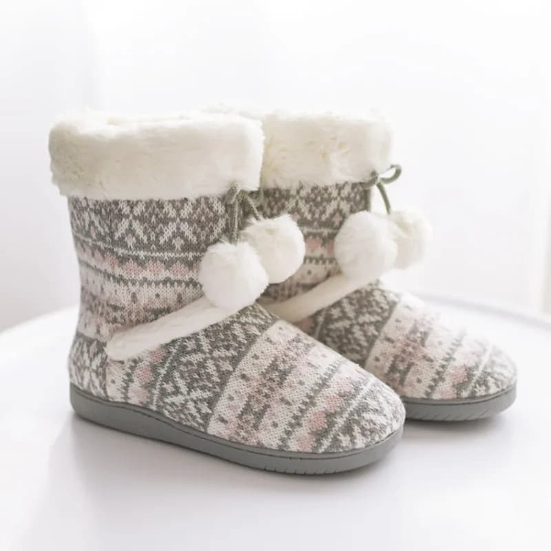 Boots with slippers for women, warm and soft, winter, for indoors and outdoors, cute home shoes