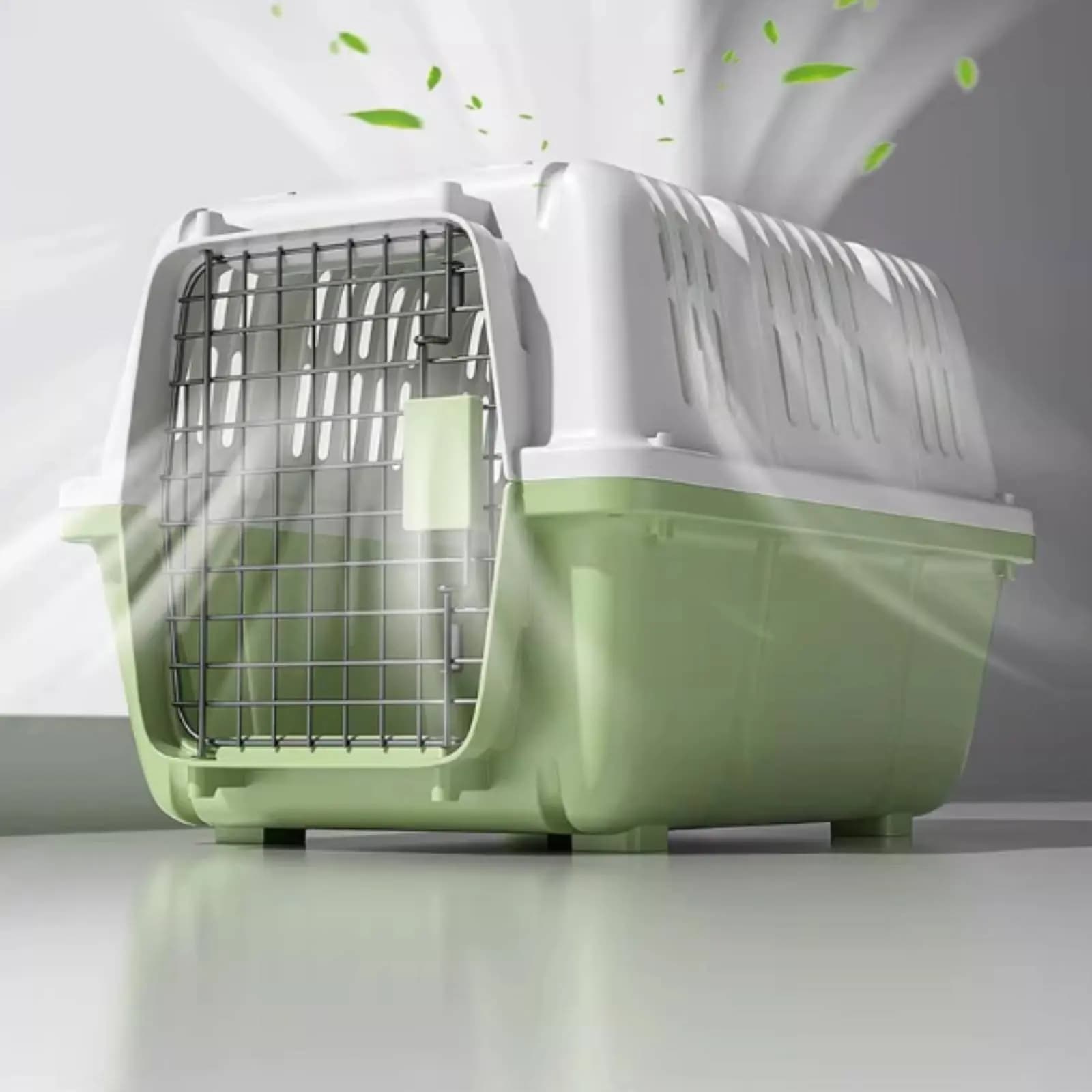 Trasportino per Animali Domestici da Viaggio, Gabbia Portatile per Gatti, Trasportino Sicuro con Porta in Metallo, Attrezzatura per Animali Resistente agli Urti