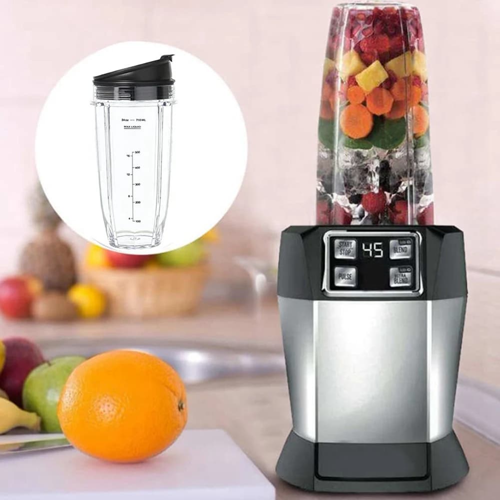 Ricambio per bicchiere frullatore Y15A per bicchiere frullatore Nutri Ninja, parti di ricambio per frullatore, componenti per frullatore (24 Oz/710 Ml)