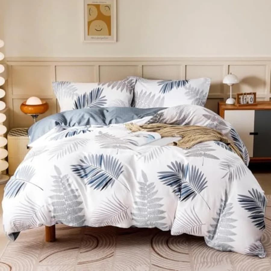 Set Cover 100% Cotton with Pattern Sheets, Set Bed Linen Soft, Includes 3 Pieces with 2 Loyalty