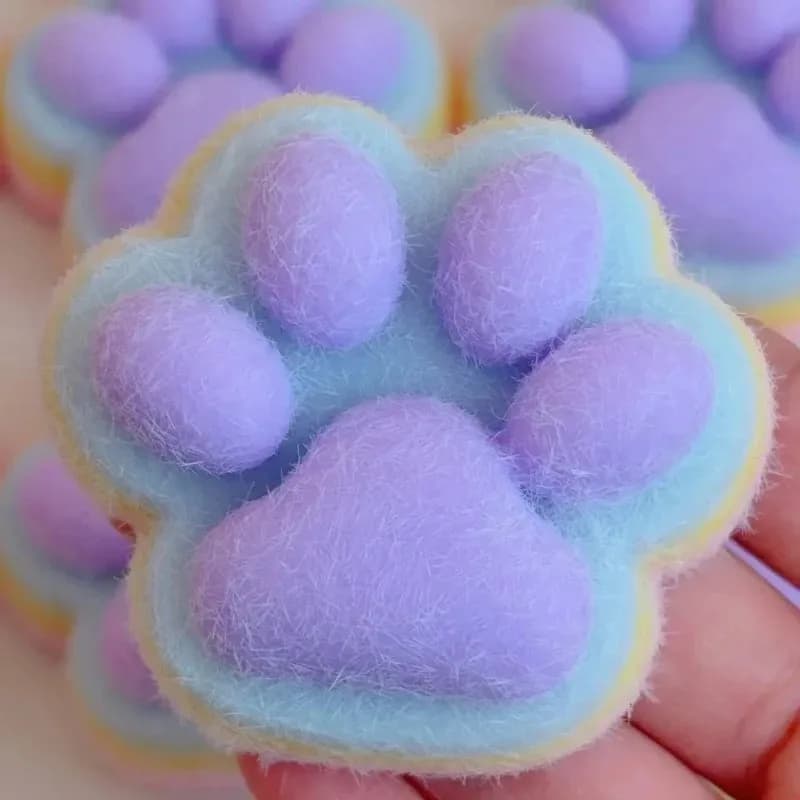 Giocattoli Squishy a Quattro Colori a Forma di Zampa di Gatto, Morbidi e a Lenta Risposta, Antistress per Bambini e Adulti, Regalo per le Feste