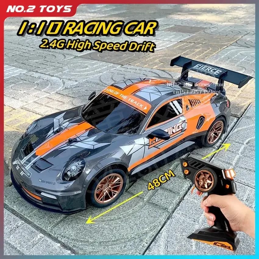 1/10 2.4G Auto da corsa telecomandata Grande PVC ad alta velocità Drift Cars Veicolo da competizione Ragazzi Auto da corsa Gioco Giocattolo per bambini Regalo