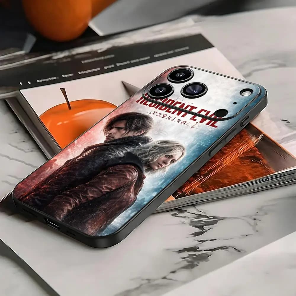 Hot R-Resident Evil R-Requiem Phone Case For iPhone 17 16 15 14 13 12 X XR XS 8 Plus Mini Pro Max Soft black Shockproof Cover