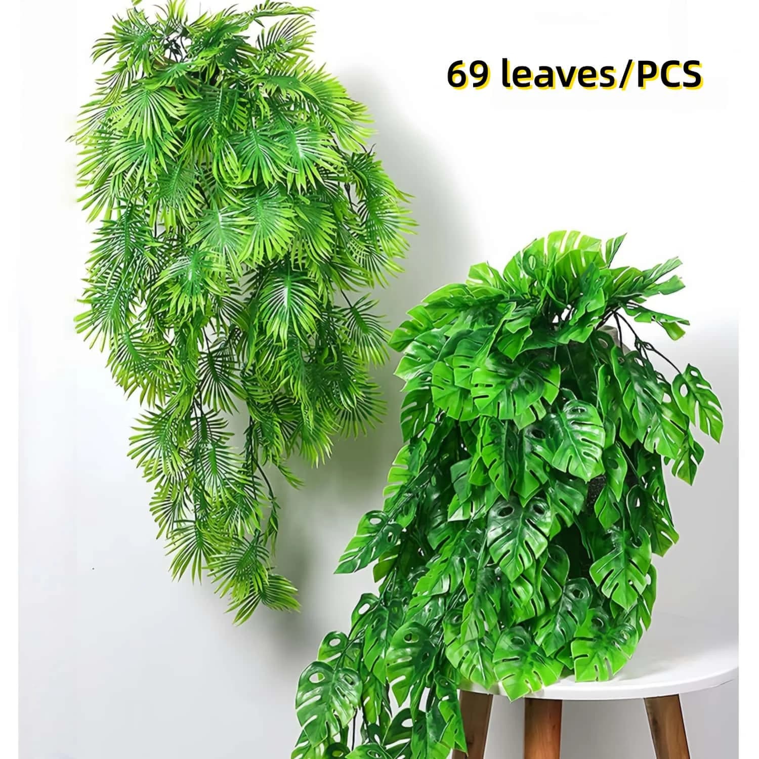 2pcs UV Resistant No Fade Artificial Hanging Ivy Plants Lush Cascading Vines Realistic Faux Greenery -All Season Outdoor Decor