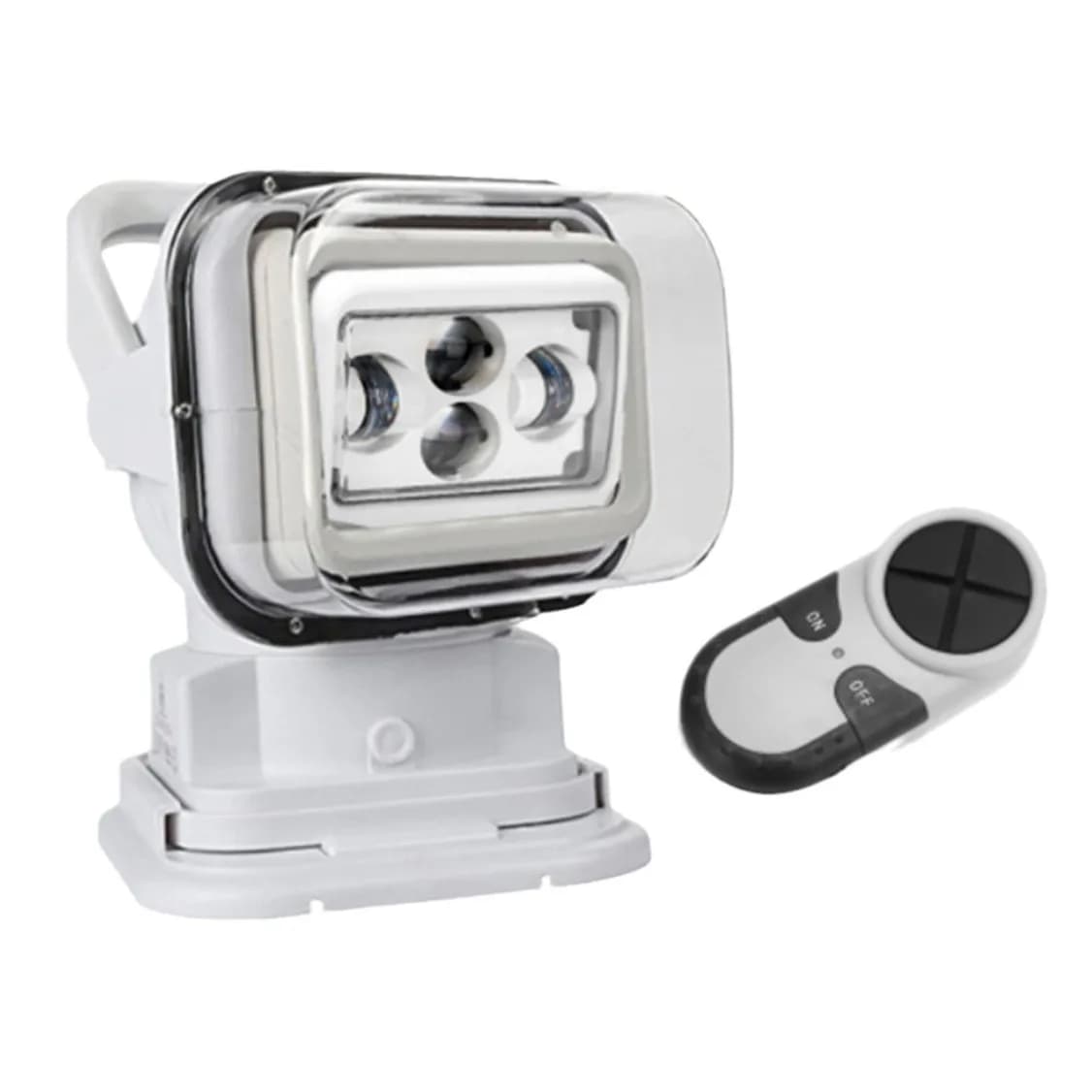 Luce di ricerca marina a LED ad alta potenza da 60 W, telecomando, rotazione di 360 gradi, luce da lavoro a LED per auto SUV per camion barche