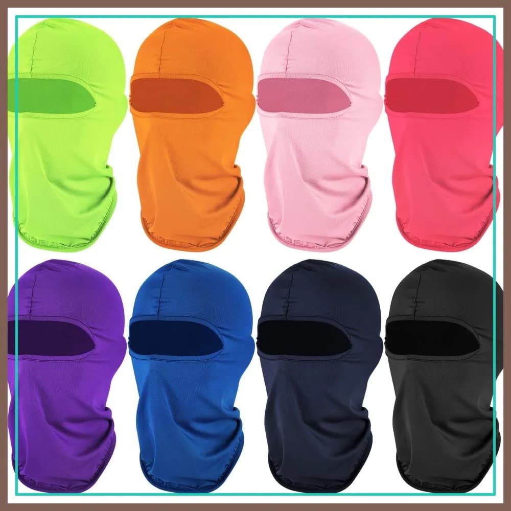 8 Pezzi Maschera da Sci Integrale Balaclava Invernale Copriviso Termico Traspirante Protezione UV