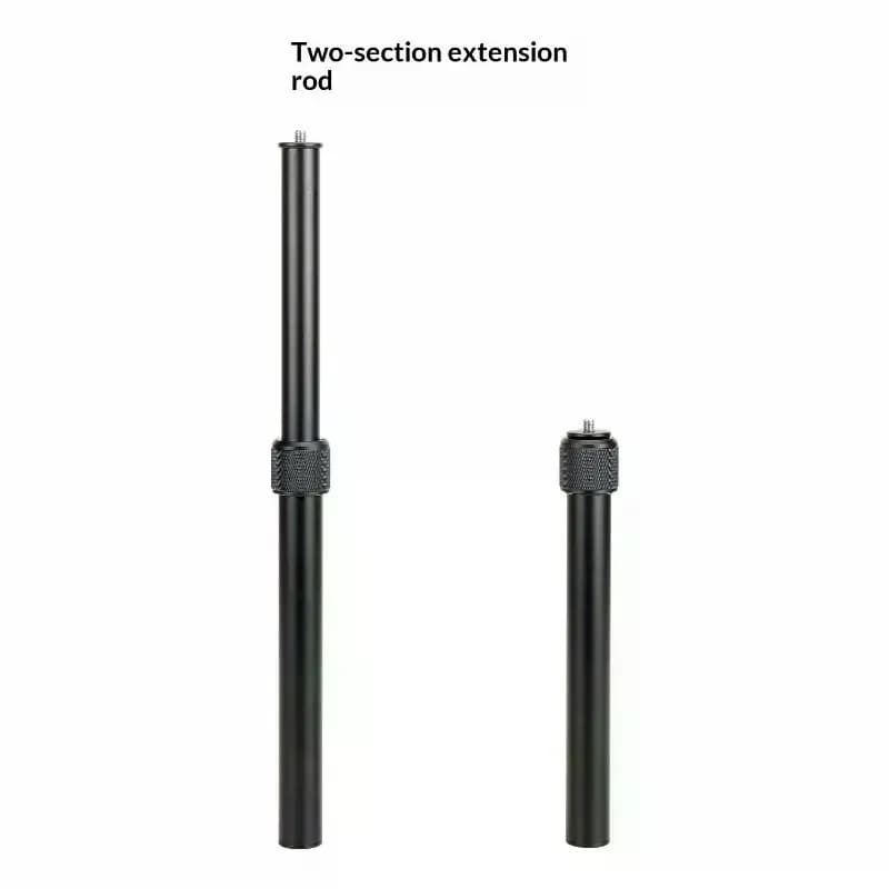 Tubo di prolunga per treppiede regolabile Estensore per maniglia Asta telescopica portatile in alluminio per telefono treppiede con giunto cardanico