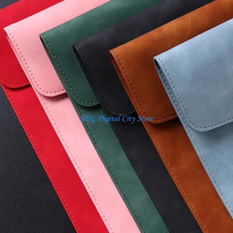 U75B Letter Size Leather Folder File Pouches Document Carrying Case for Office School