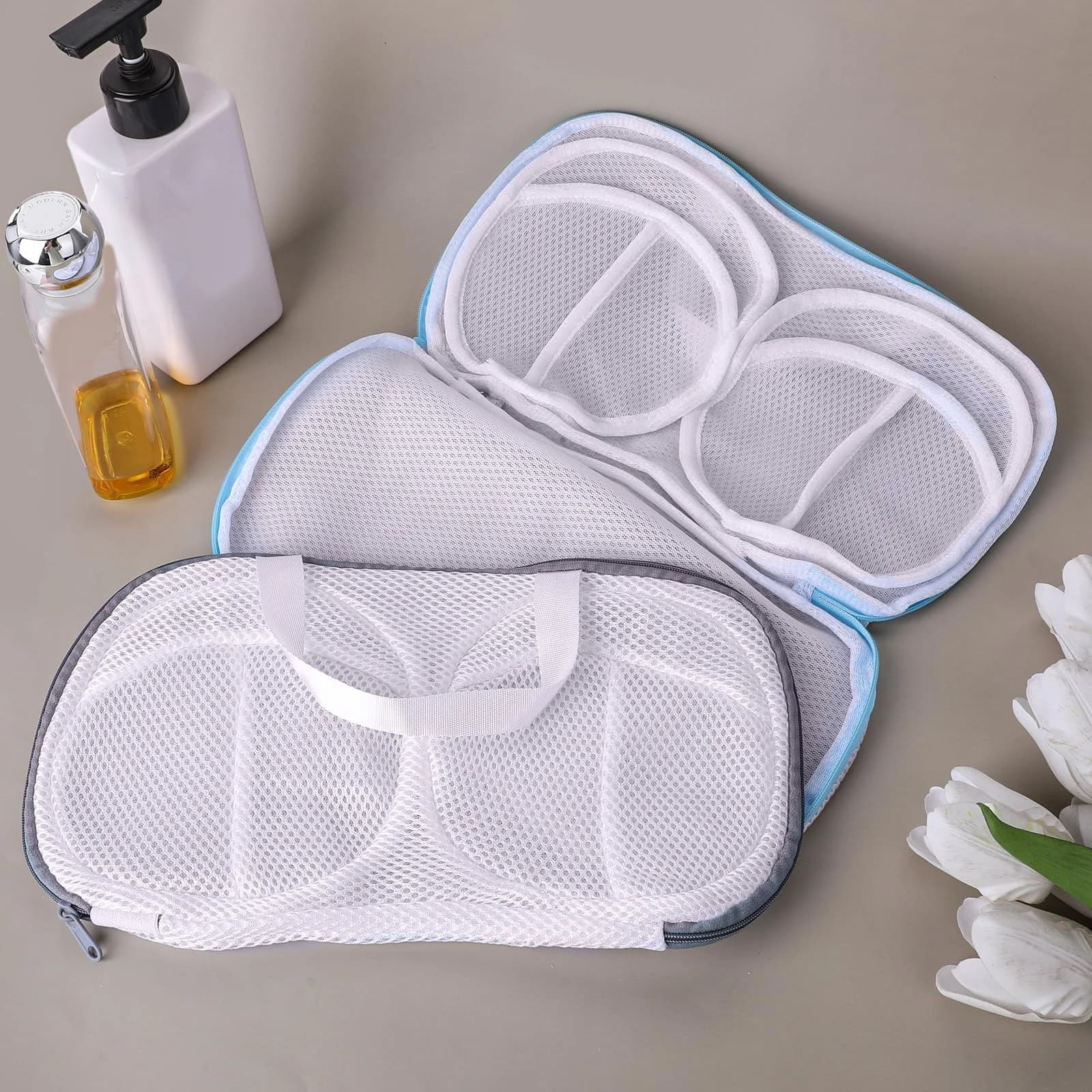 Bed linen bag for bras Ball-shaped protective net Washing machine prevents deformation Storage solution for household lingerie