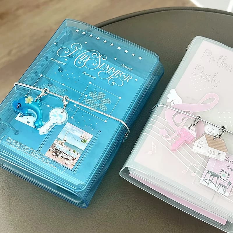 Agenda A7 Estiva Blu Oceano Rinfrescante con Copertina in PVC, Organizer con Accessori Decorativi e Pagine Divisorie