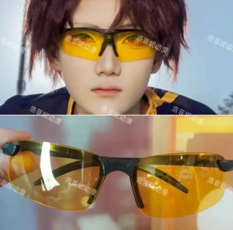 Anime BLUE Yukimiya Cosplay Eyeglasses Prop Cartoon Glasses Spectacles Eyewear Picture Acg Frame Yellow Goggles Property