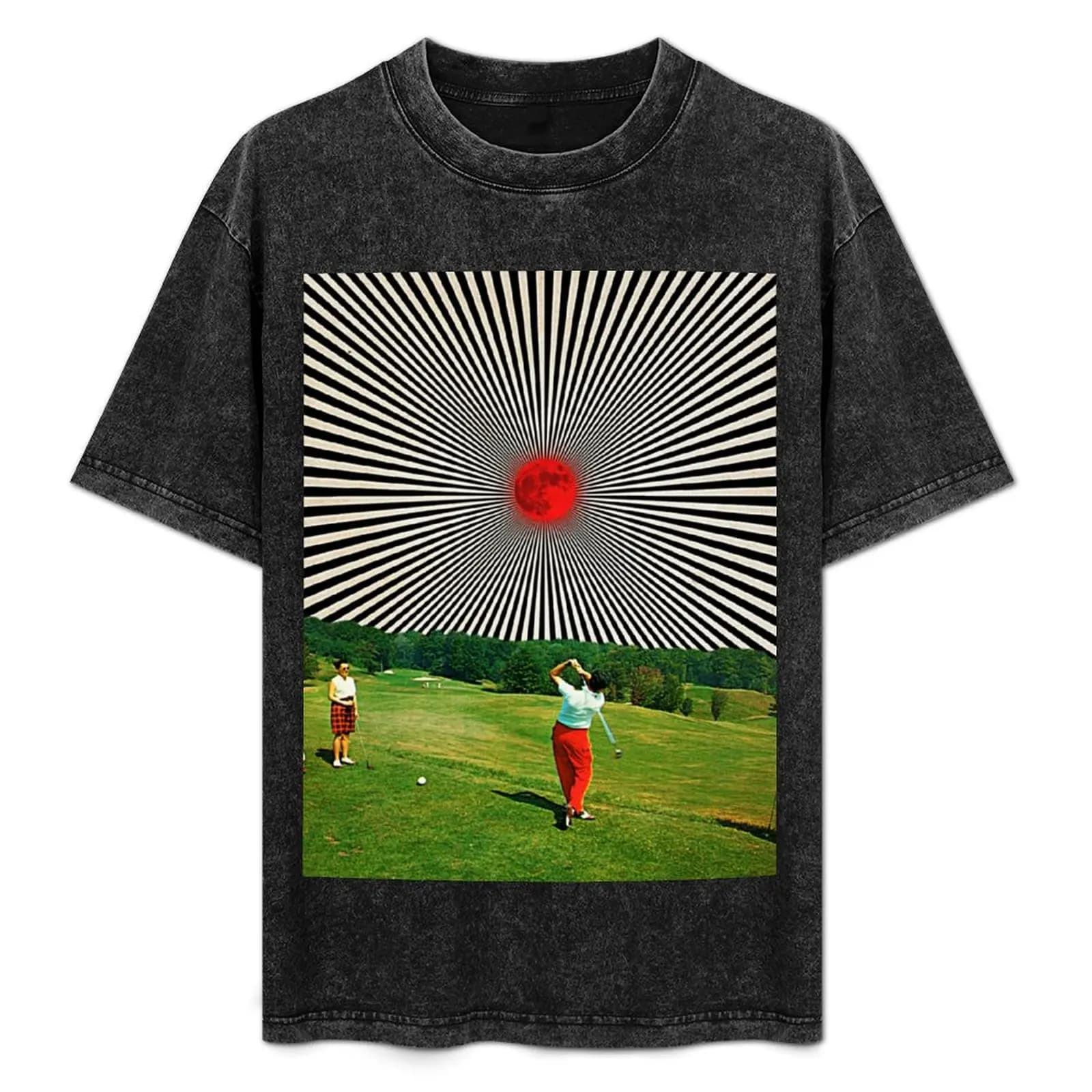 T-shirt da golf psichedelica T-shirt casual basic a maniche corte