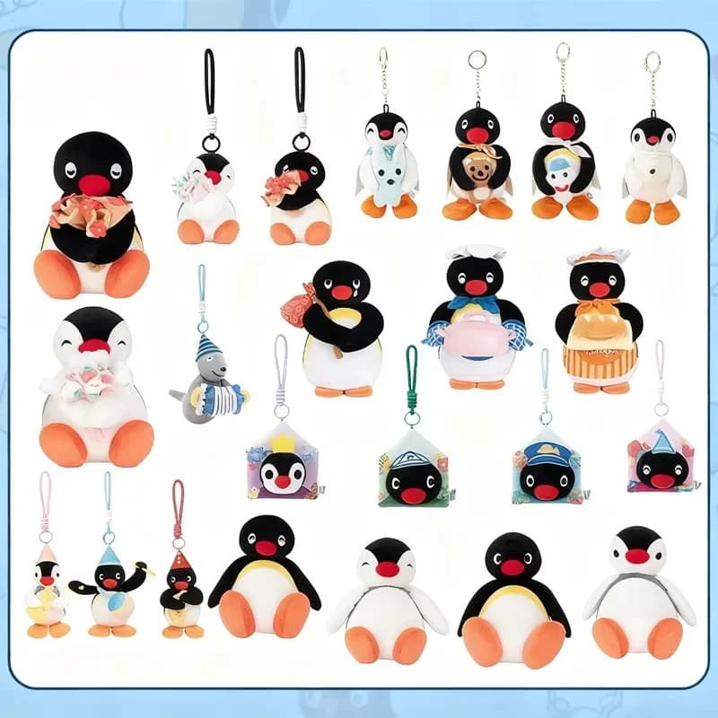 Peluche Classici Originali della Famiglia Pinguino, Morbidi Animali Imbottiti, Ciondolo per Borsa, Portachiavi, Decorazione, Giocattoli Carini e di Tendenza, Regali a Sorpresa