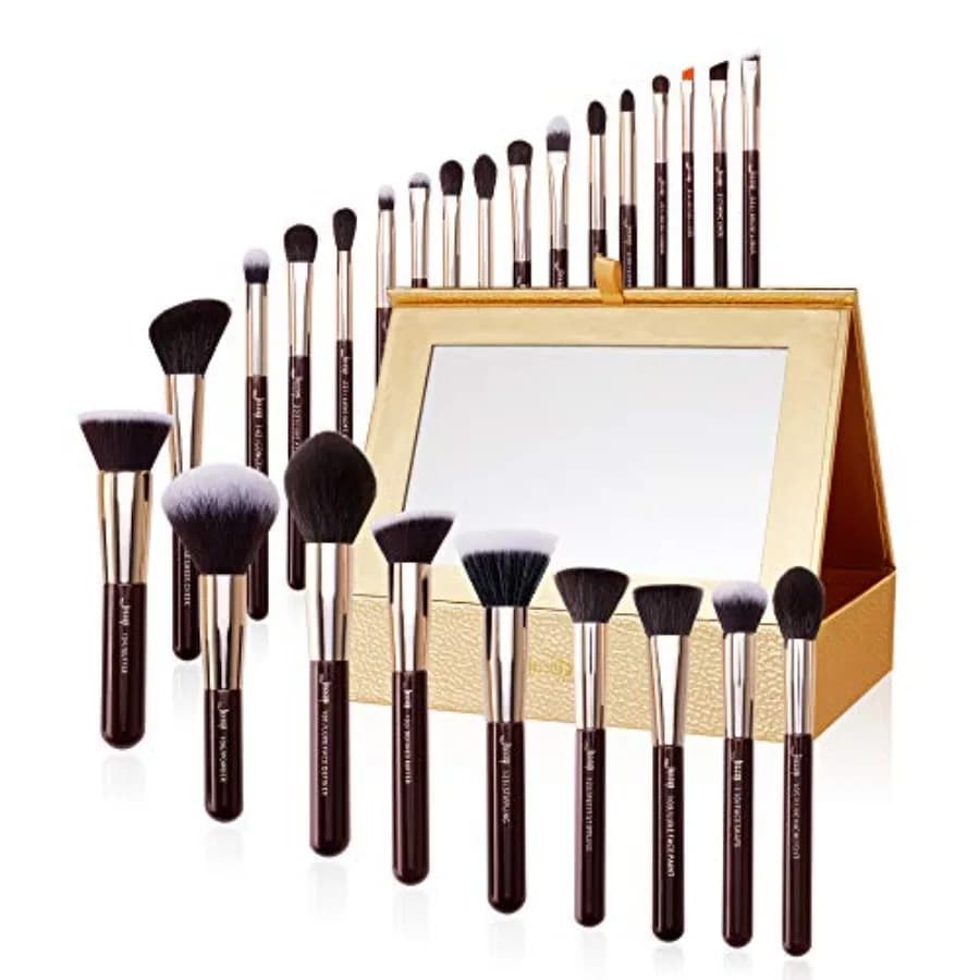 Professional Makeup Brush Set, Umbrella Brushes, Bottom, Fard, Corrector, 25 Pieces with Cosmetic Container
