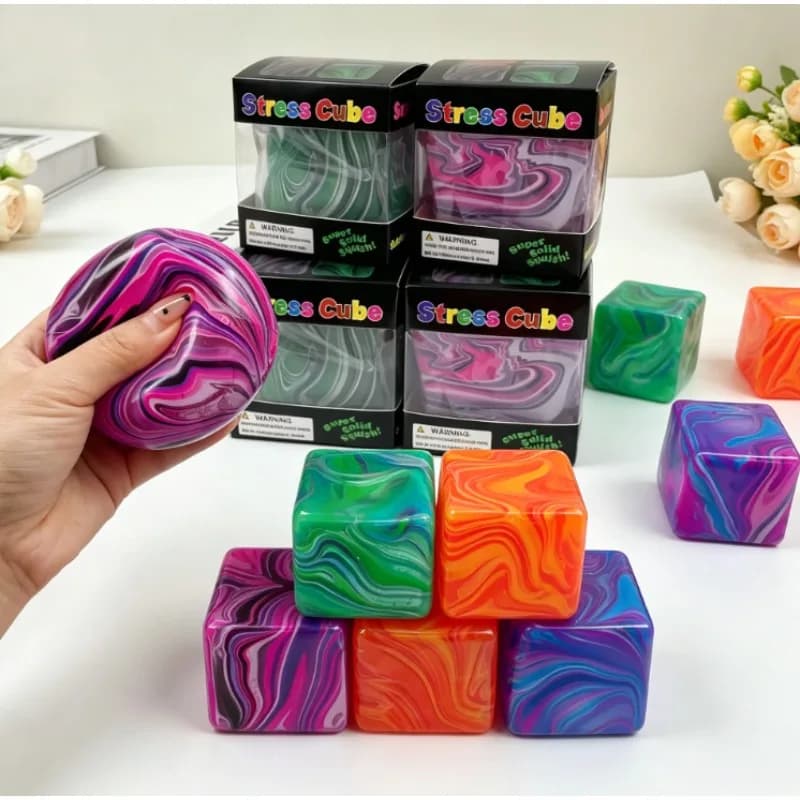 Needoh Cubo Sensoriale Antistress Soft and Glutinous, Gel Filled Toy, Extensible Ball, Soft Ice Blind Box, Lento Back