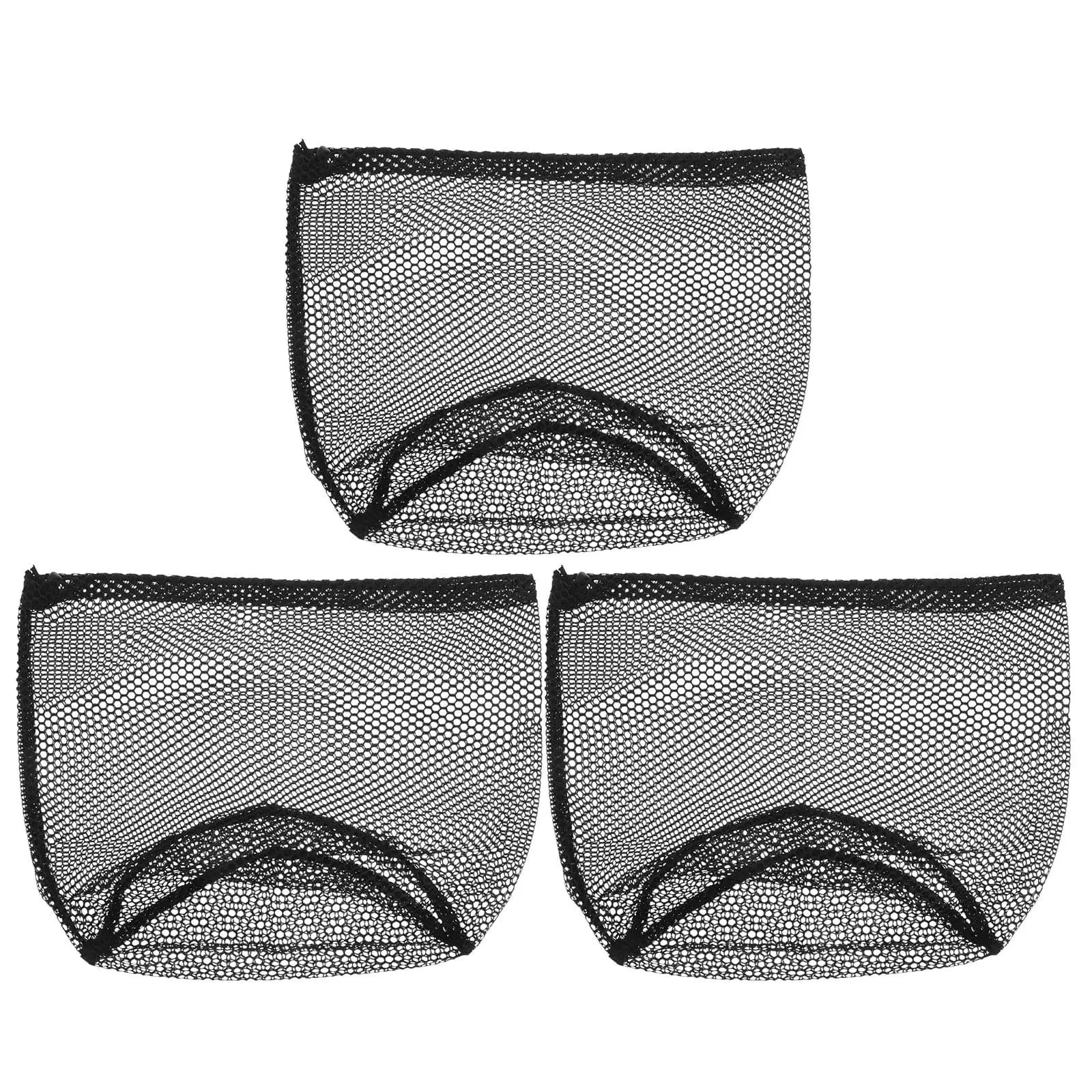 Set di 3 Sacchi per Bucato in Rete Nera, Grandi e Resistenti, con Cordoncino, per Vestiti, Reggiseni, Capi Delicati, Organizzazione Casa, Viaggio, Dormitorio