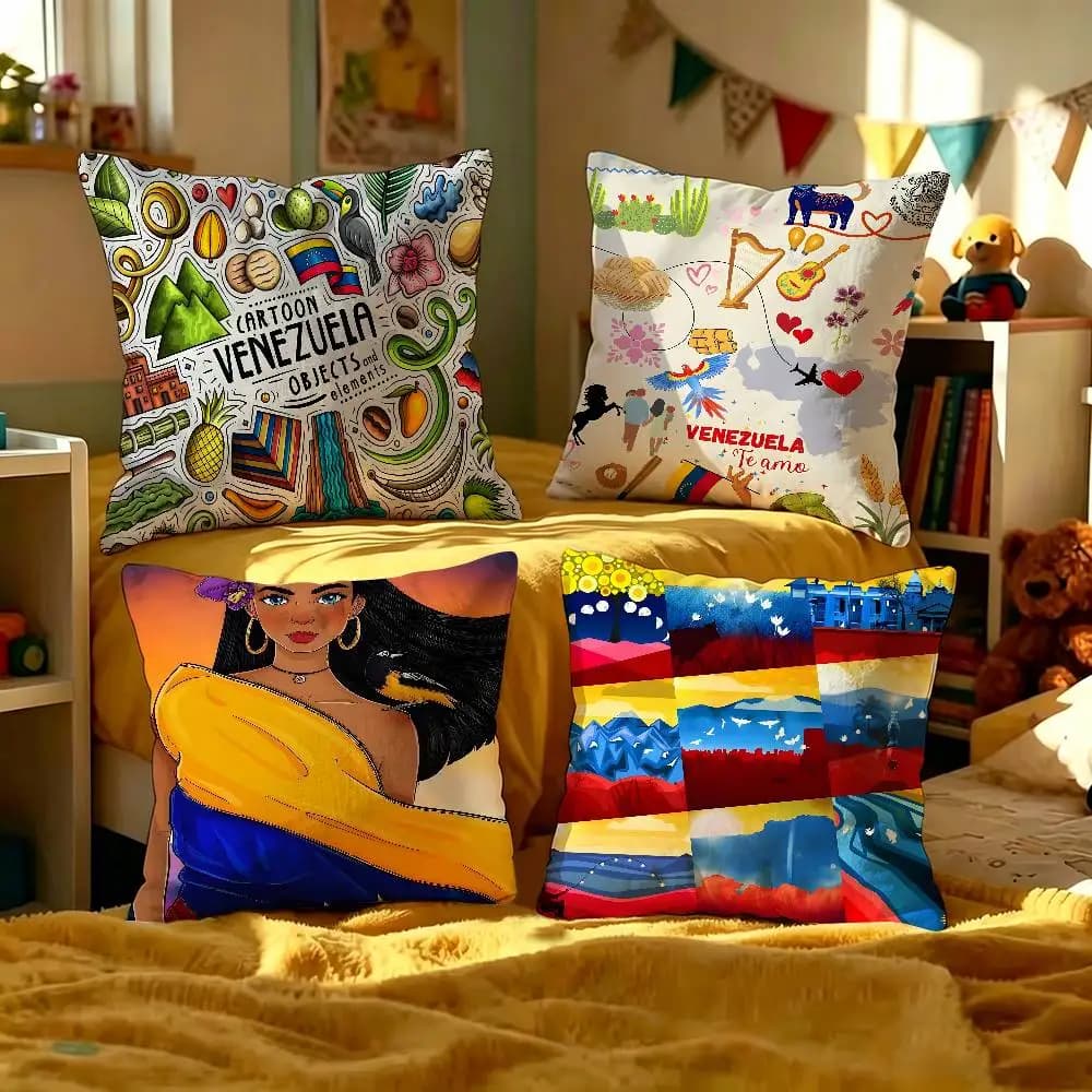 Aesthetic Art Venezuela Pillow Anime Pillow Sofa Bed Head Pillow Cover Cushion Cover 45x45 cm Fashion