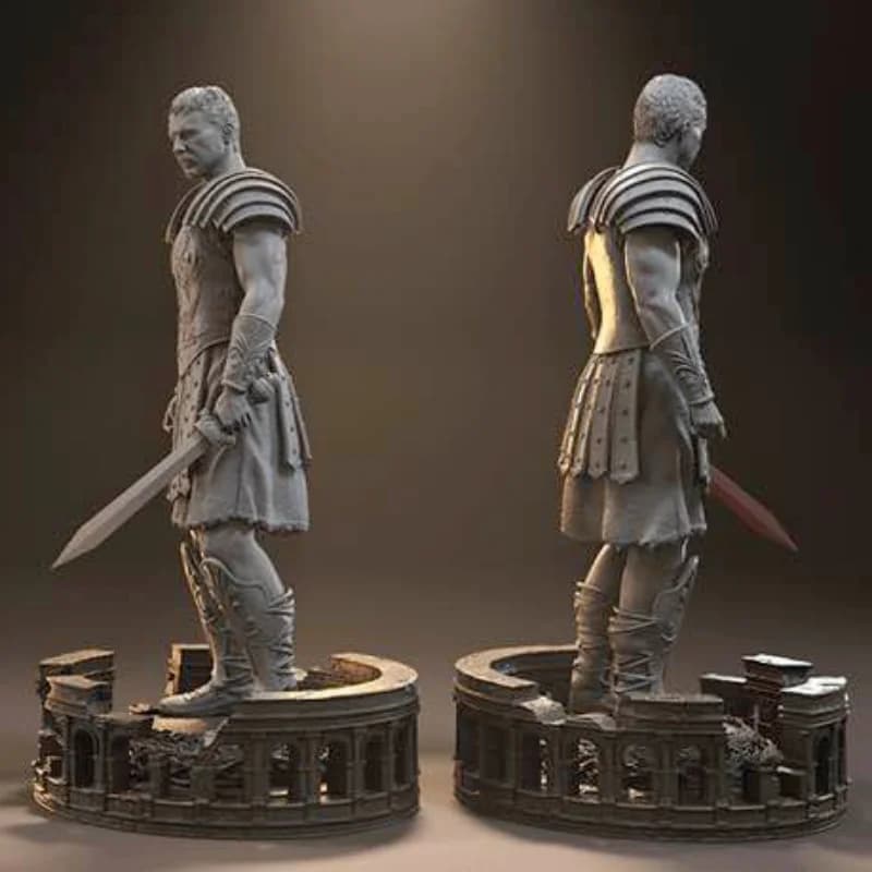Gladiatore Regalo in resina fai-da-te Altezza verticale 88mm Kit modello di assemblaggio personaggio cinematografico Non verniciato Smontato Figurina statica Giocattoli