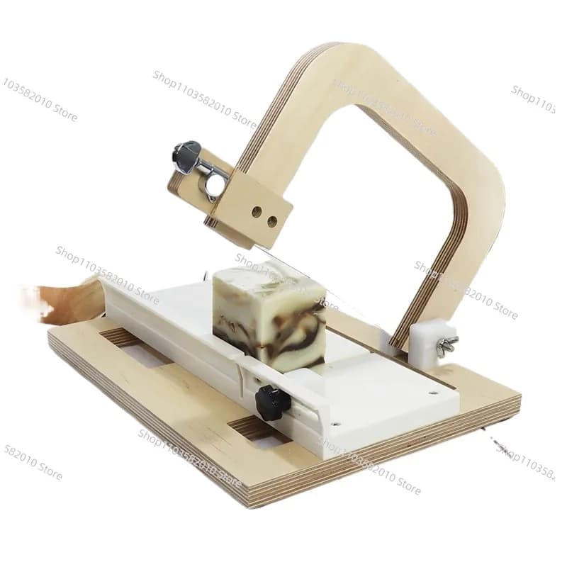 Wooden Soap Cutter, Steel Wire Manual Making Cutting Machine Board Butter Cheese Slicer Ruler Professional