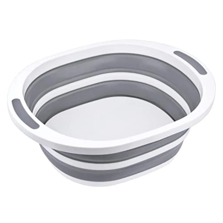 Collapsible Dishpan 7.5L Plastic Sink Dish Basin Cutting Board Foldable Food Tub for BBQ Picnic Camping Portable Washing Dishes