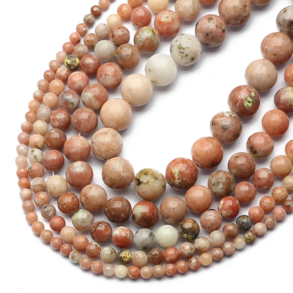 Perline rotonde lucidate in pietra naturale rossa per la creazione di gioielli, accessori per braccialetti e collane fatti a mano