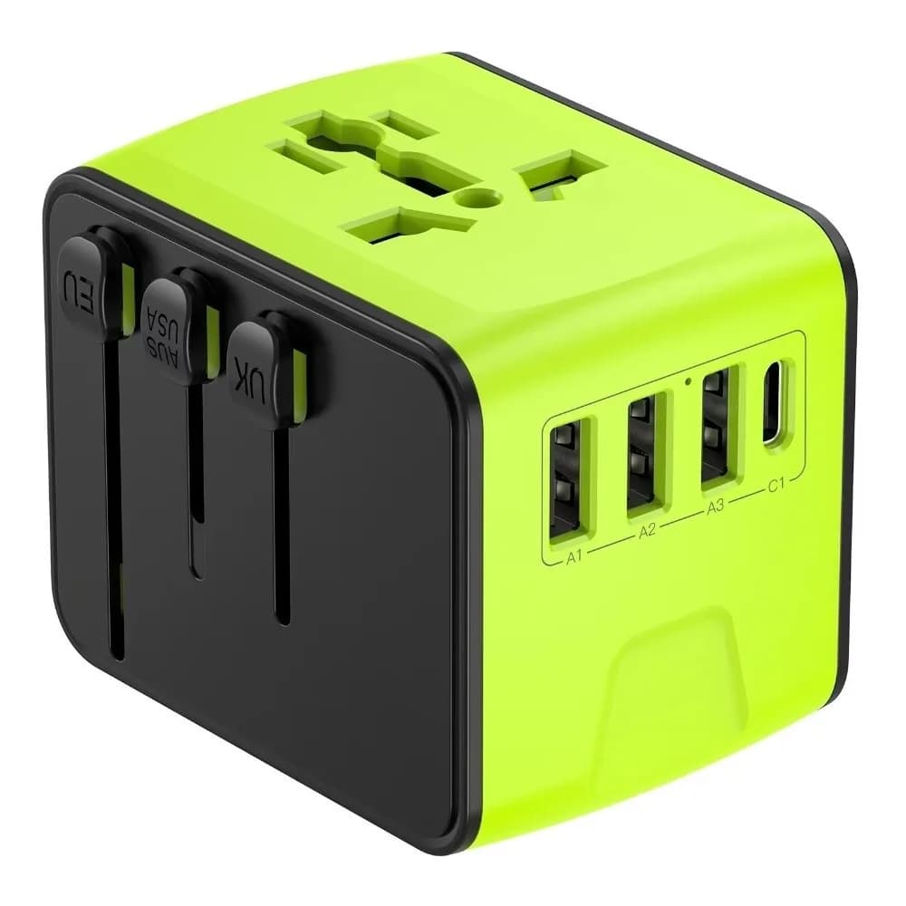 High Speed Universal Travel Adapter 3.4A Type-C Fast Charging Adapter Fast Charging USB-A International Travel Adapter