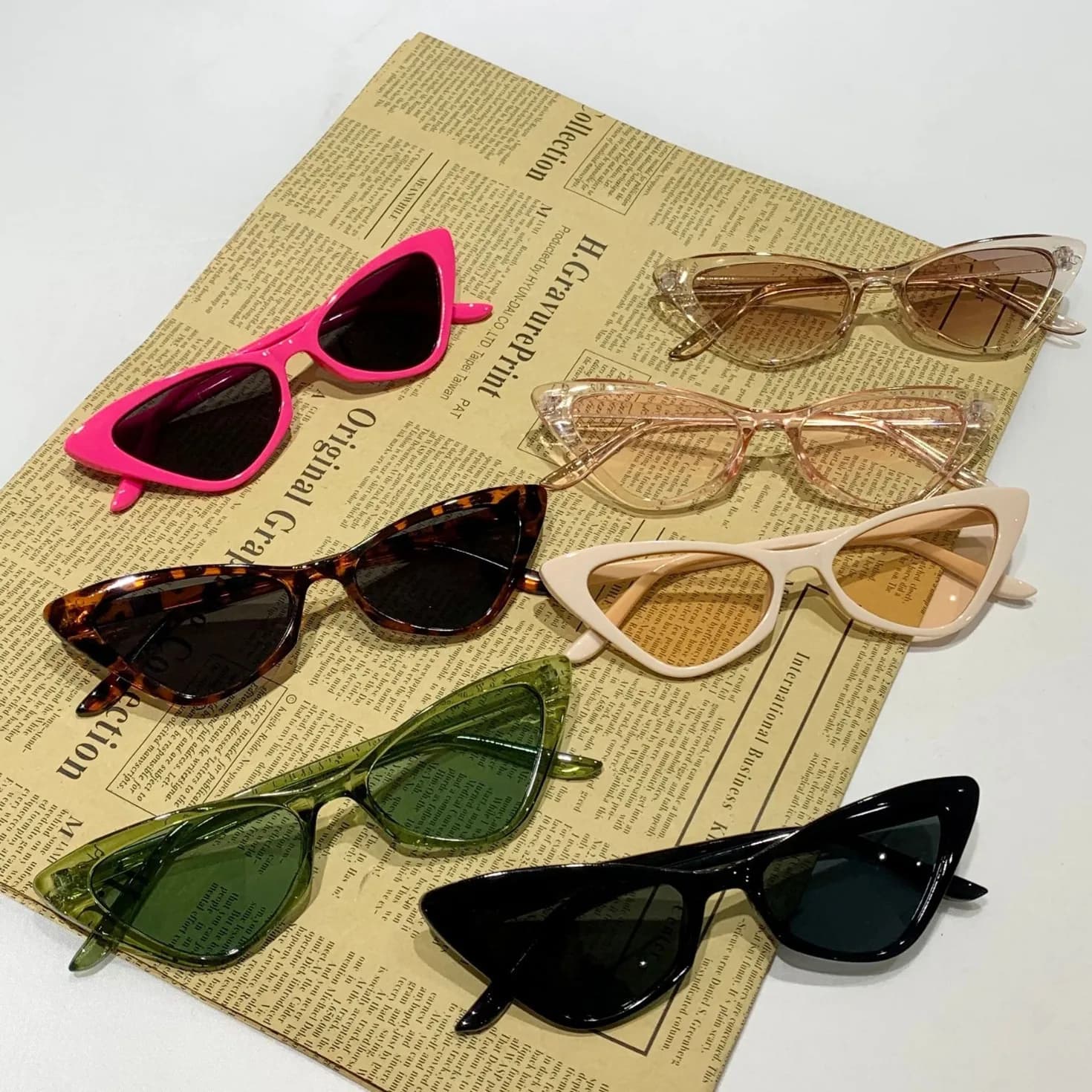 Occhiali da sole quadrati vintage con montatura piccola Donna Uomo Occhiali da sole Cat Eye Occhiali da vista Occhiali da sole quadrati maschili femminili a triangolo