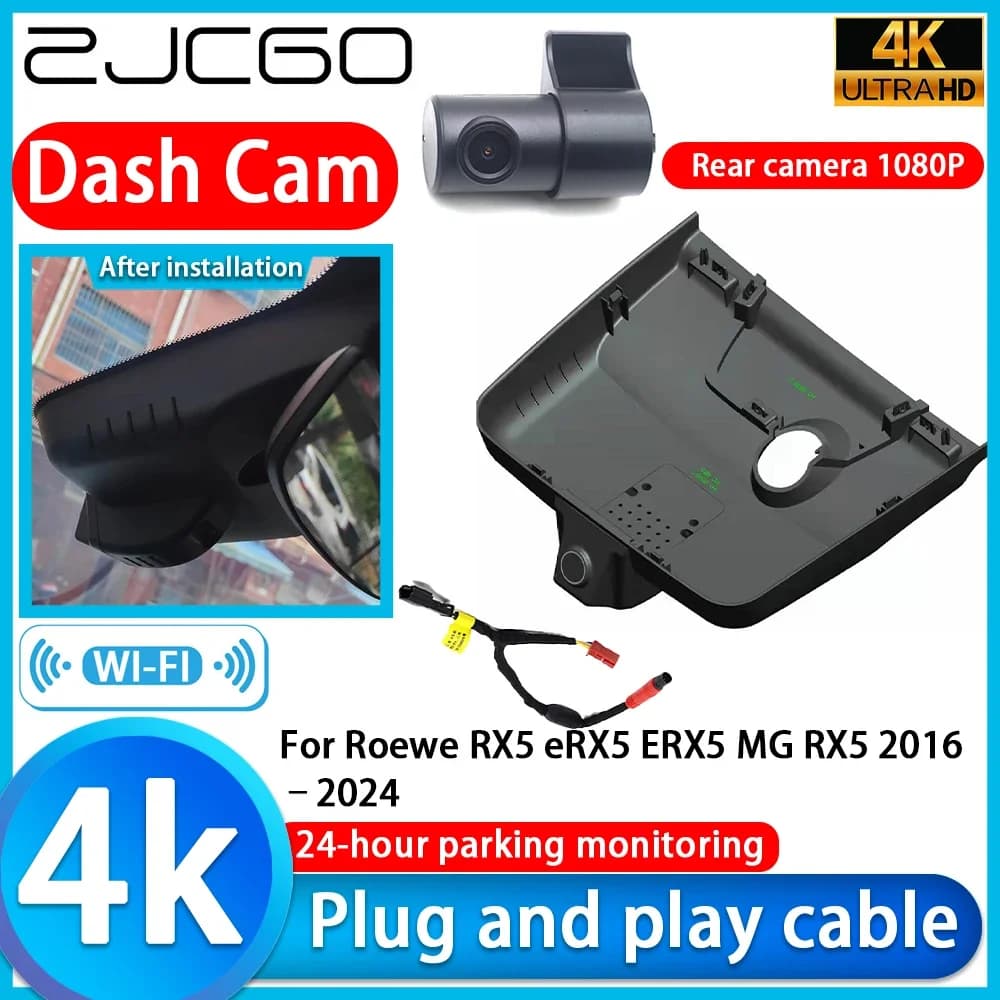 ZJCGO per Roewe RX5 Plus MG RX5 Facelift 2021 2022 2023 2024 2025 Registratore Video 4K UHD Plug and Play DVR Dash Cam Telecamera