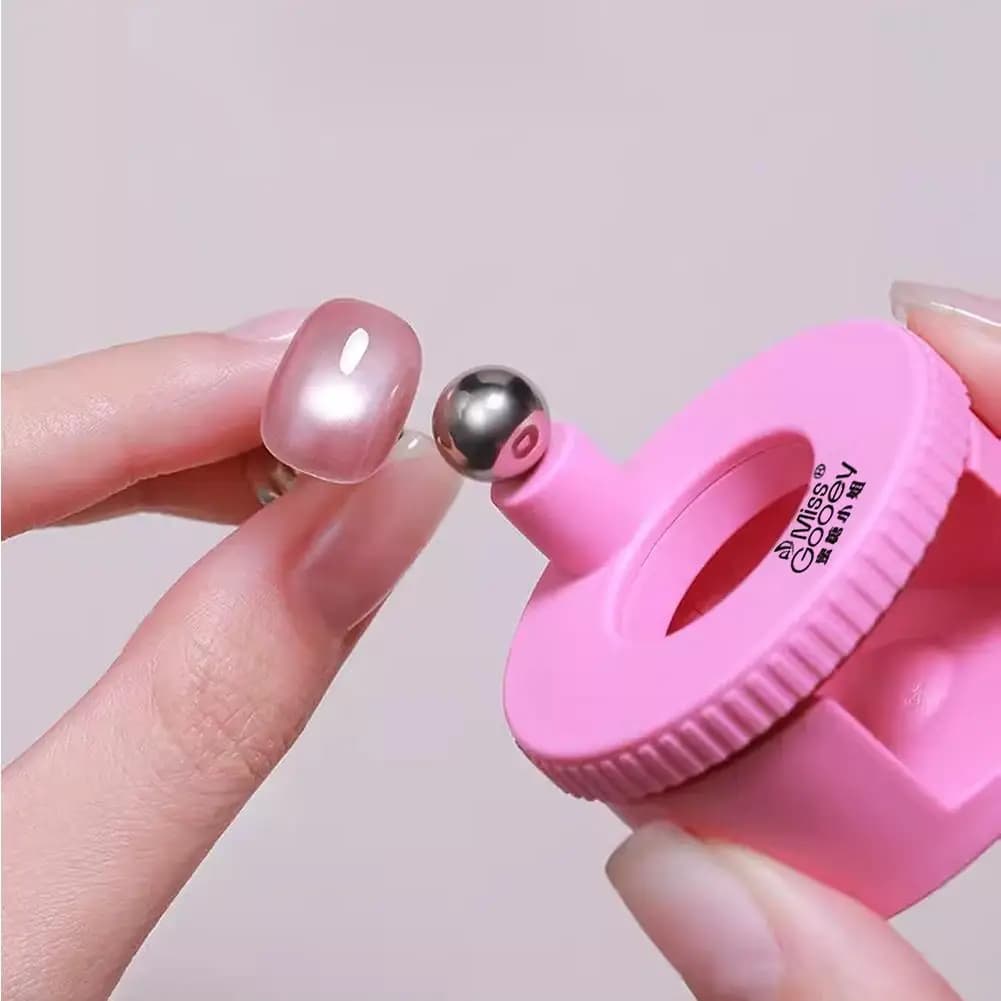 Magnete Rotante per Unghie Effetto Occhio di Gatto, Spinner Magnetico Automatico per Perline di Vetro, Strumento Guida per Smalto Gel Magnetico Fai da Te e Nail Art Professionale