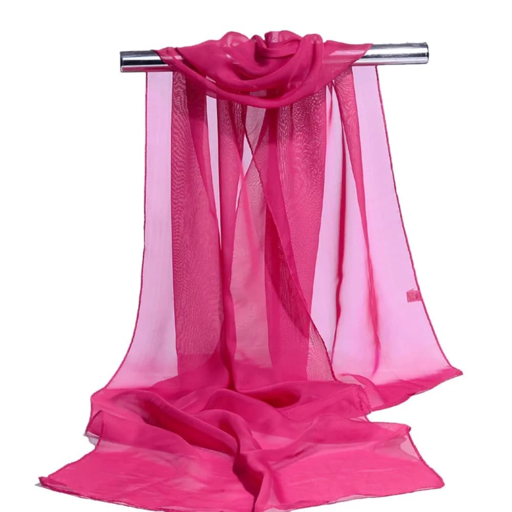 Sciarpa in chiffon con protezione solare, motivo foglia di loto, di lusso, firmata, in seta sintetica, lunga, per l'estate, accessori da donna