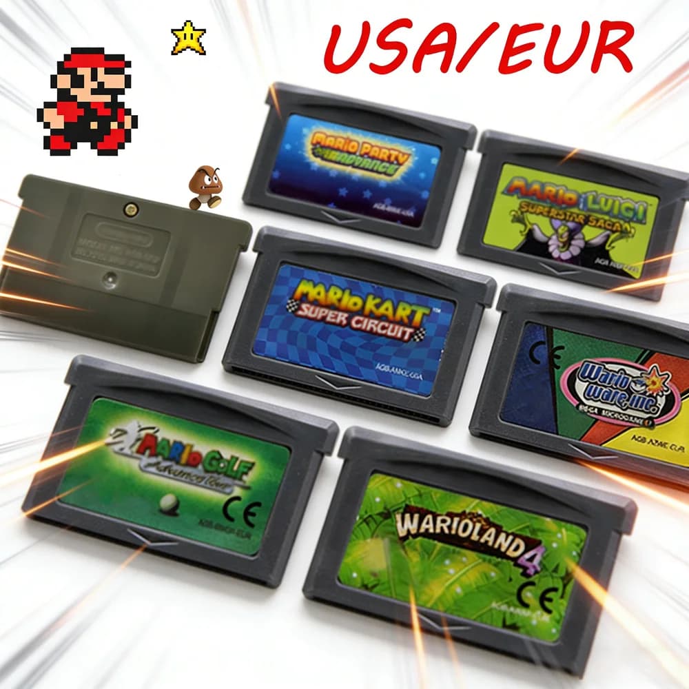 Cartuccia di gioco GBA, serie di schede per console di videogiochi a 32 bit, Super Advance Super Bros Kart per GBA/SP/DS