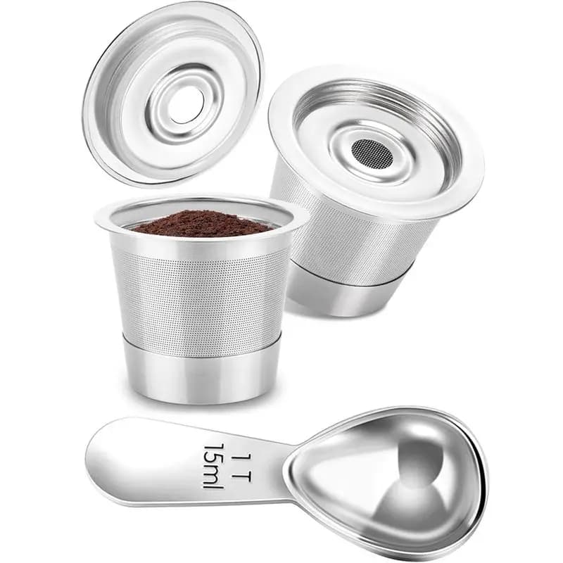 Reusable Stainless Steel K Cups And Coffee Pods For Ninja Coffee Maker PB051 & CFP101/PB041;-[Mriae Parts]