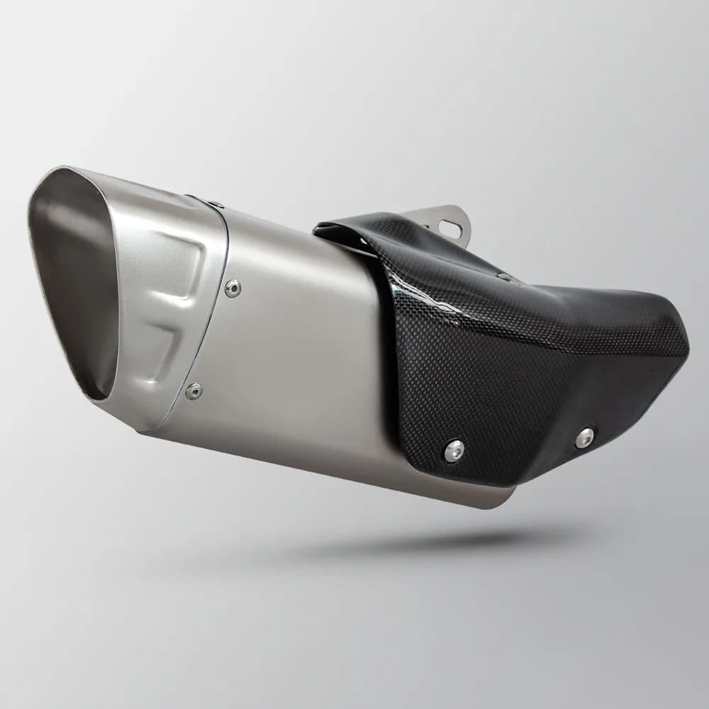 Silenziatore Universale per Moto da Corsa 51MM con Copertura Protettiva per 450SR ZX6R RS660 TMAX560 Z900 MT03 Tracer 700