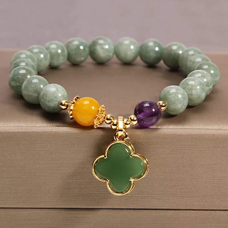 Dainty Jade Beaded Bracelet Fresh Minimalist Niche Design Gift Wenwan Jewelry For BFF Sisters Best Friends