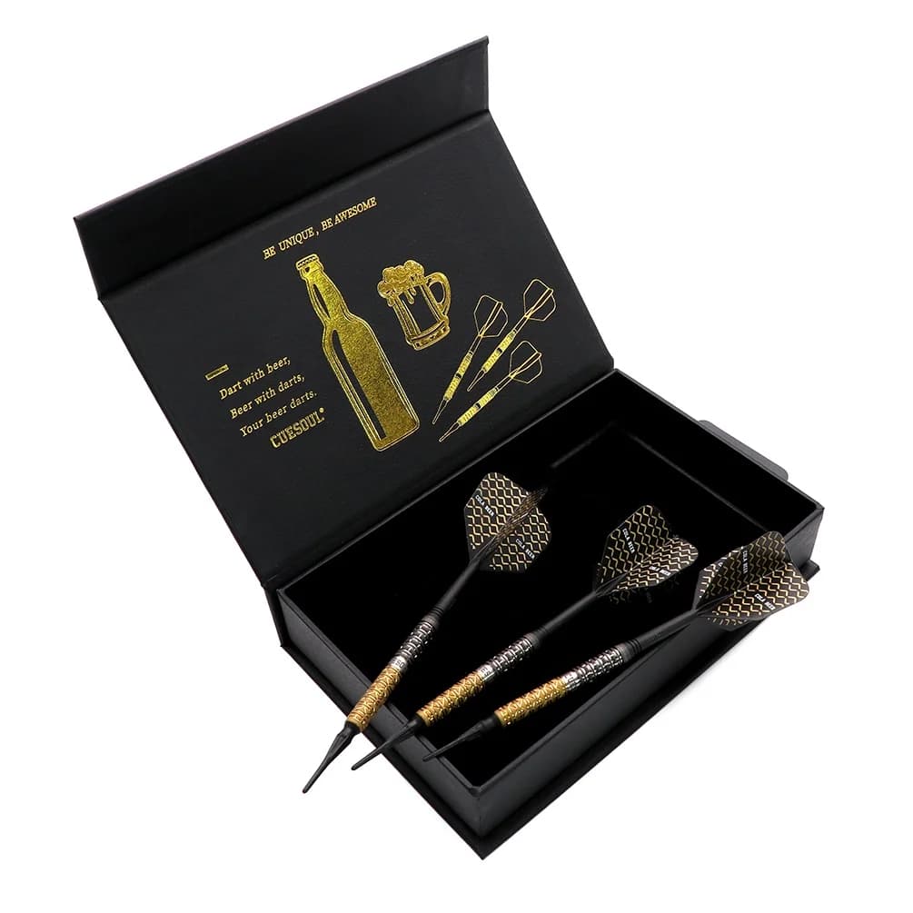 CUESOUL COLA Birra con pittura ad olio rifinita e unificante ROST Flights-19g Set di freccette con punta morbida al 90% di tungsteno