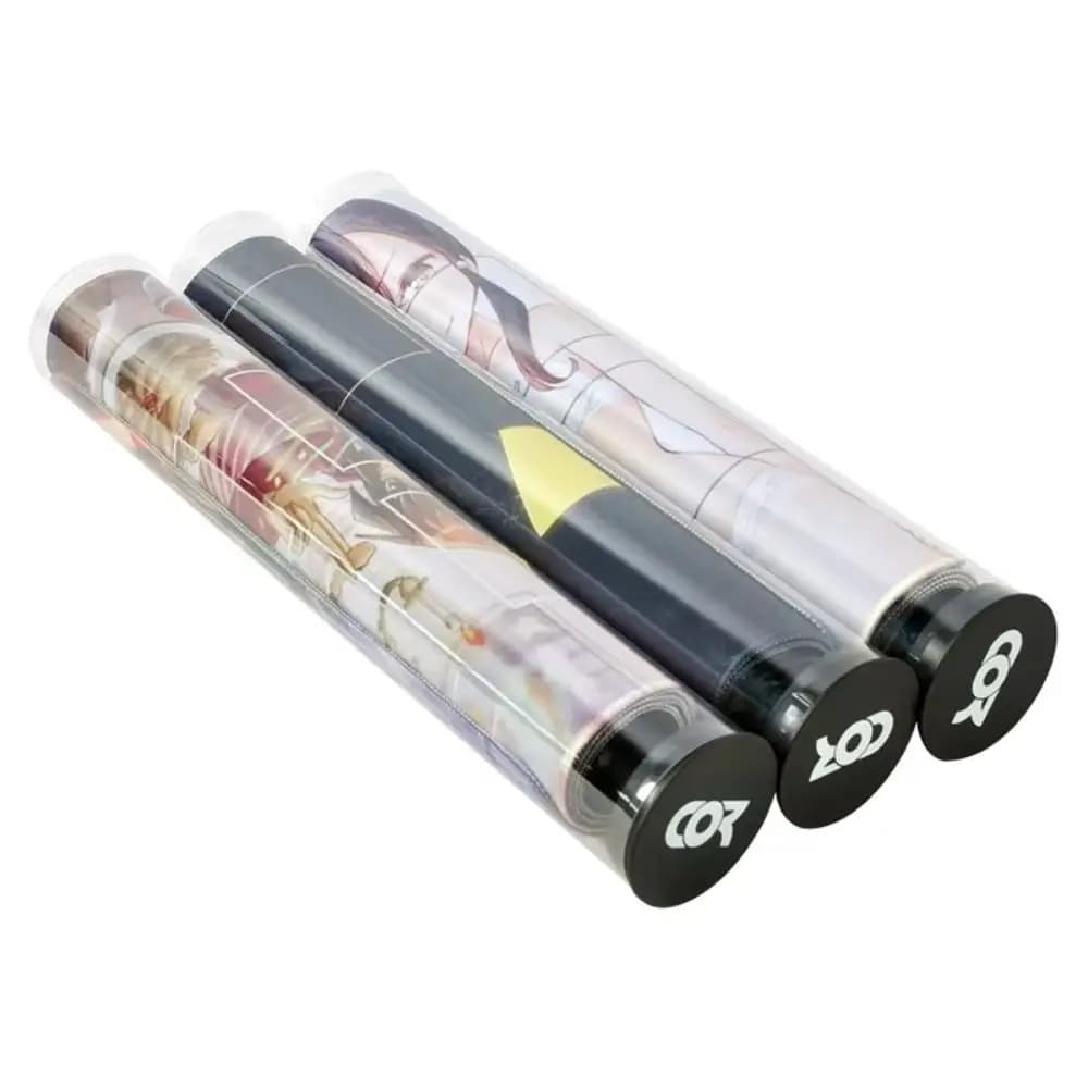 Tappetino per giochi trasparente Porta carte con contenitore Tappetino da gioco telescopico Custodia protettiva per tubo di stoccaggio Protezione per tappetino da gioco per cilindro