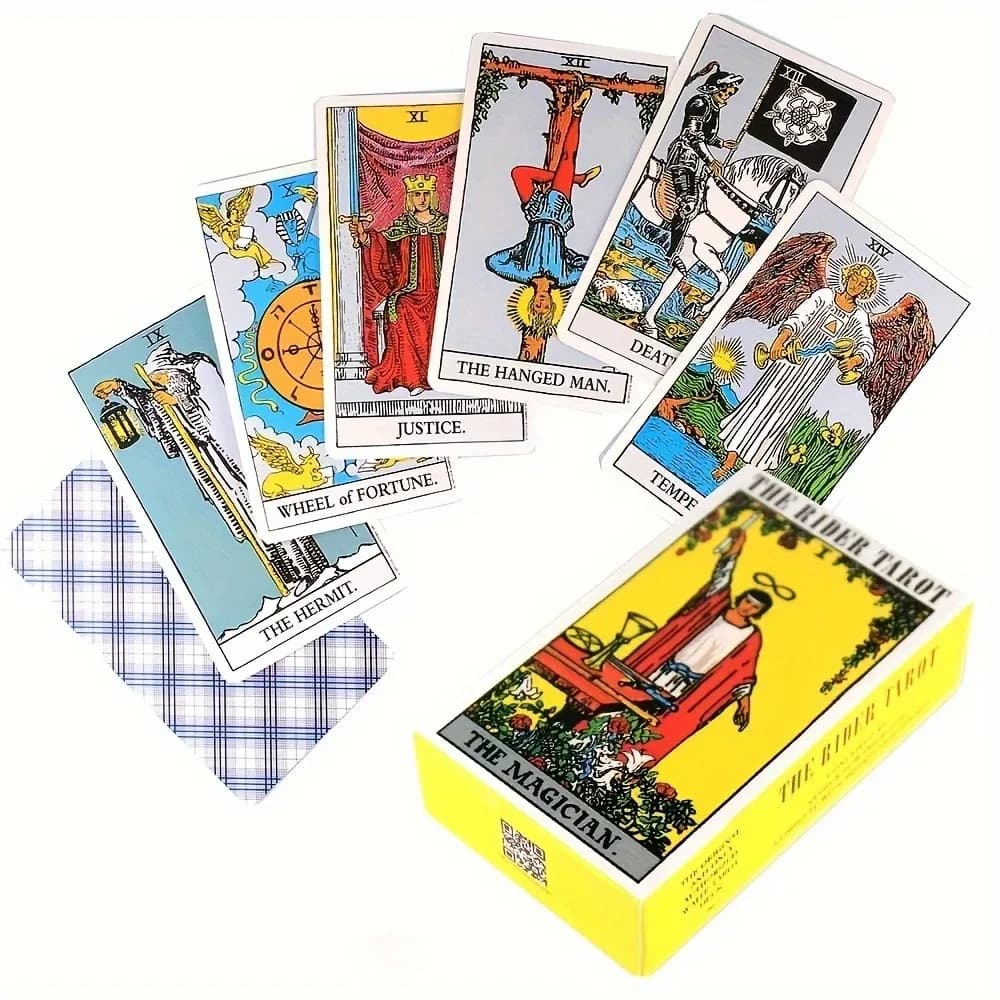 Carte del mazzo dei tarocchi del cavaliere, mazzo Oracle da 78 pezzi per principianti, tarocchi classici con guida PDF