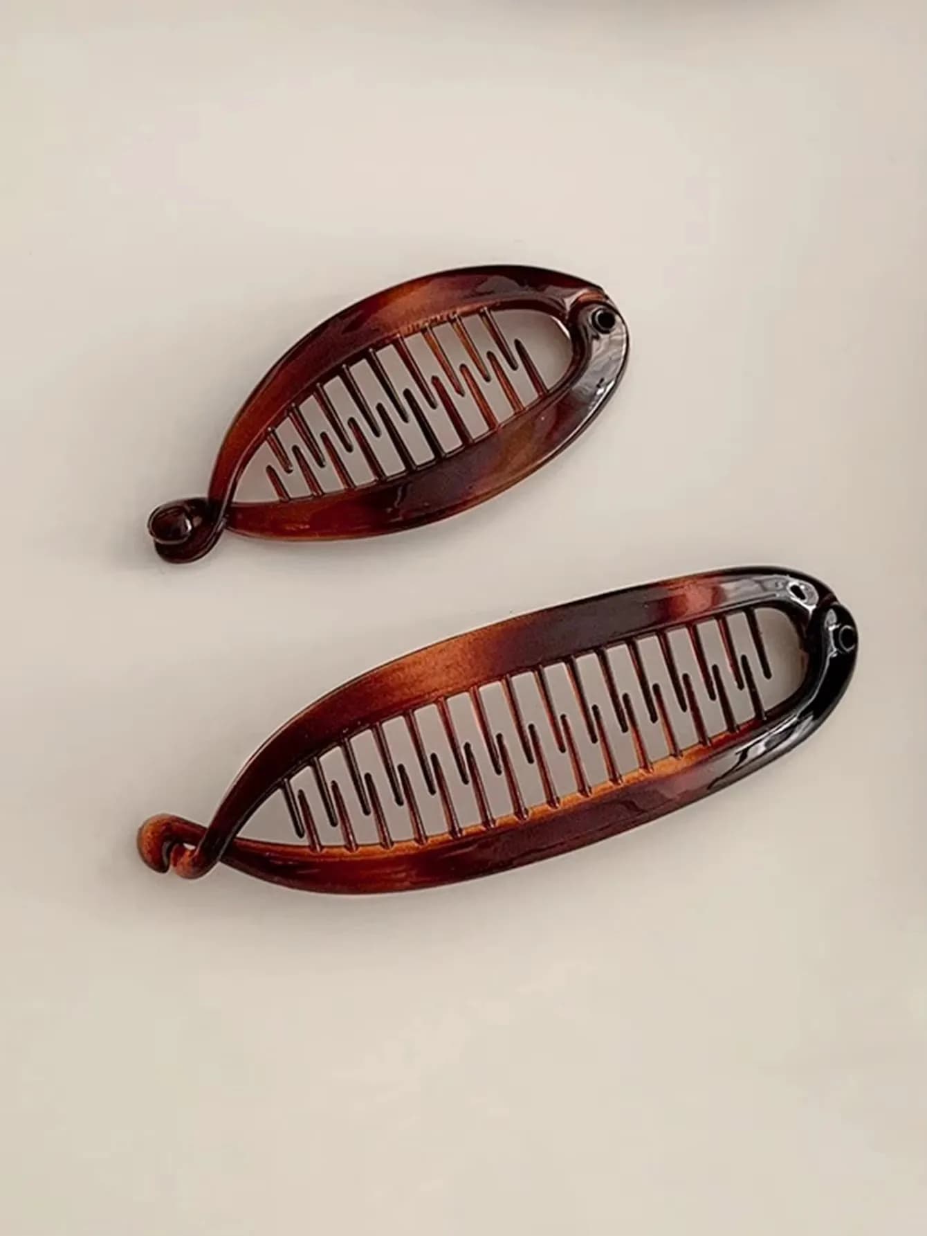 2 fermagli per capelli a banana grandi in stile francese, fermaglio elastico a banana, fermaglio per coda di cavallo per capelli spessi, fermaglio a banana intrecciato per lo styling dei capelli
