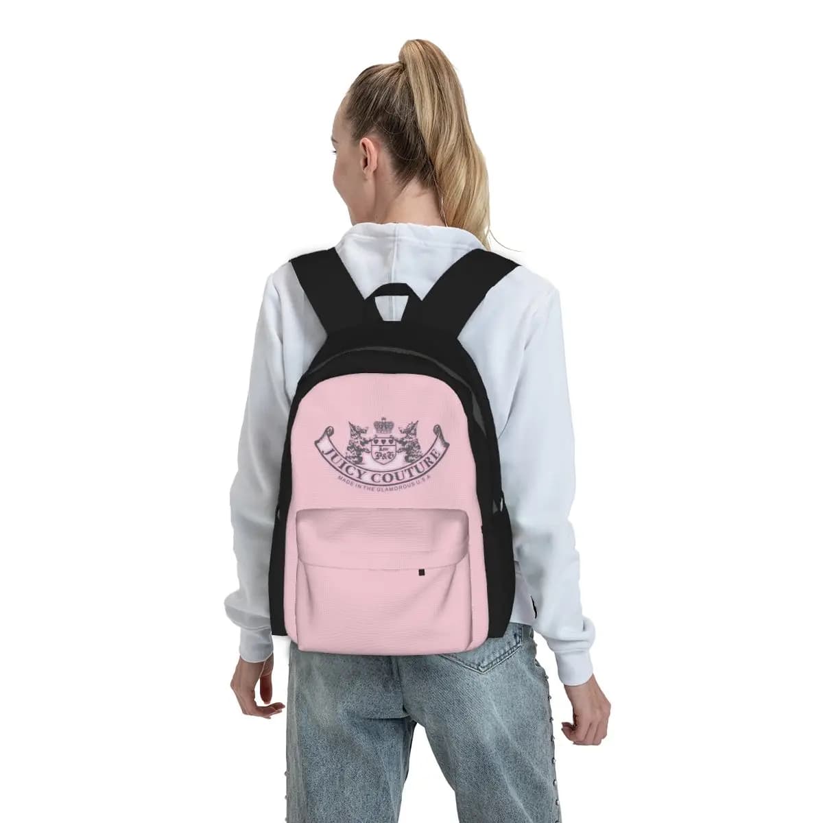 Zaino classico Juicy Couture per ragazzi e ragazze, borsa per libri, borsa da scuola per bambini, borse a tracolla per laptop per uomini e donne