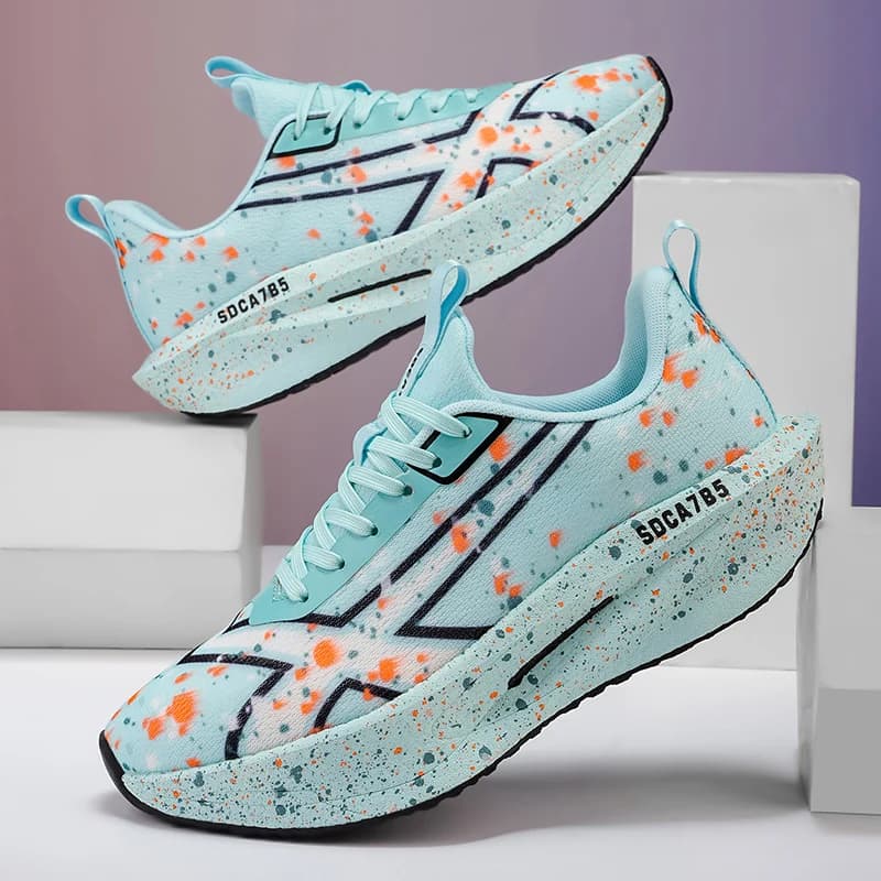 Men's Breathable Road Running Shoes - Shock-Absorbing and Wear-Resistant Soles, Eva Cushioning Pads, Lightweight Low-Top Sneak