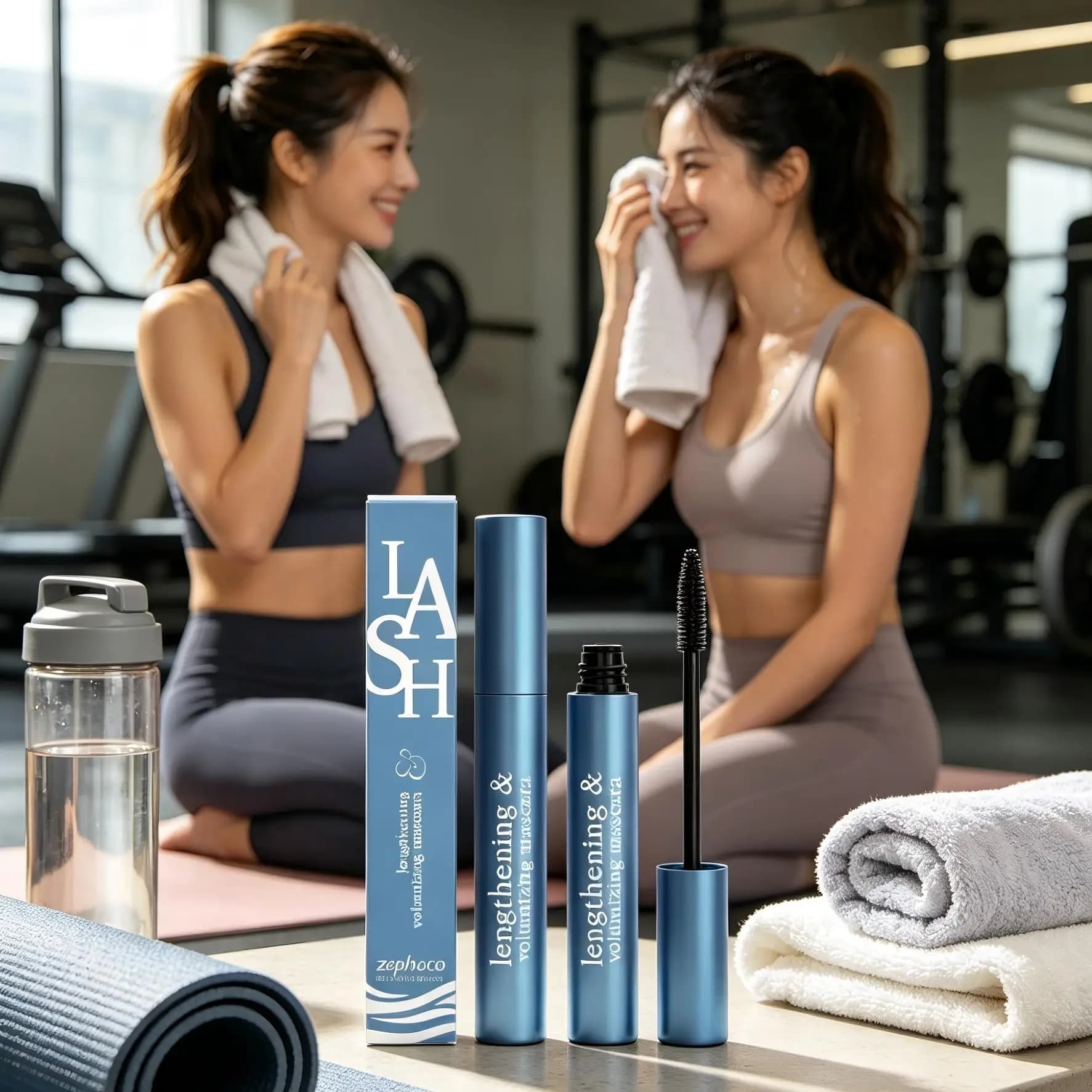 Mascara Allungante per Ciglia Zephoco, Impermeabile e Anti-Sbavatura, Volume Extra, Alta Qualità, Ciglia Nere, Mascara Volumizzante al Pantenolo