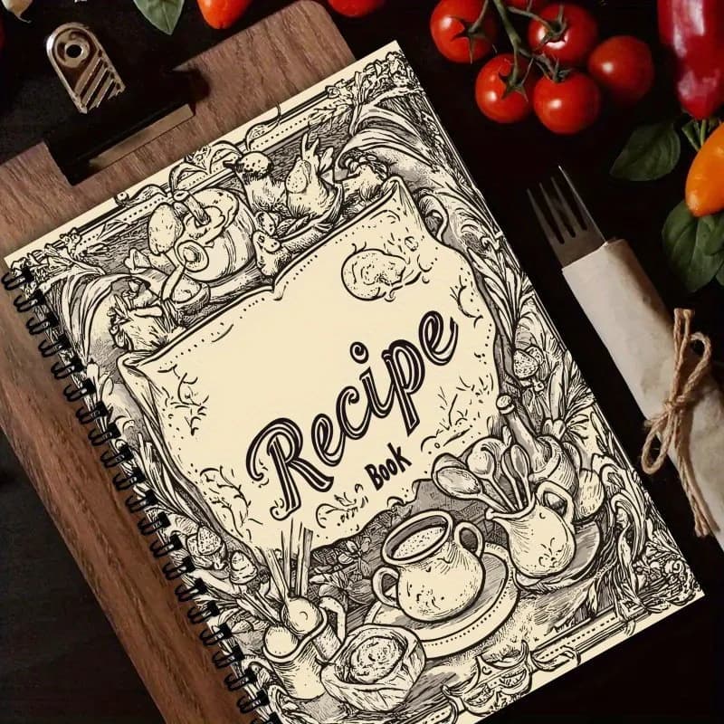 1 Pezzo Quaderno a Spirale A5 Personalizzato, Libro di Ricette, Agenda, Blocco Note per Pianificazione Quotidiana, Appunti, Forniture per Scuola e Ufficio