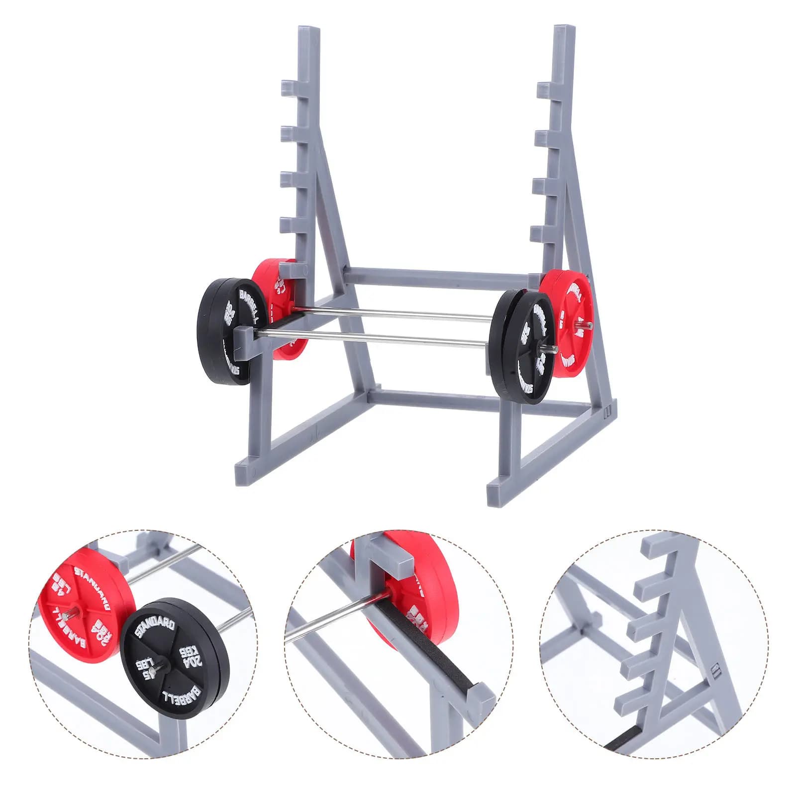 Set di 1 Portapenne Miniatura a Forma di Bilanciere, Organizzatore da Scrivania, Accessorio Fitness Carino per Ufficio, per Uomini, Articoli per la Scuola e l'Allenamento