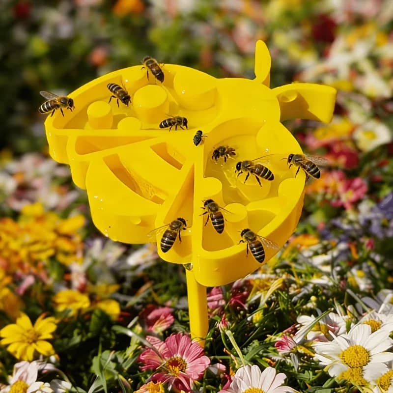 Cute Design Bird Waterer Garden Stake Outdoor Decoration with Tray Hummingbird Feeder Garden Ornament