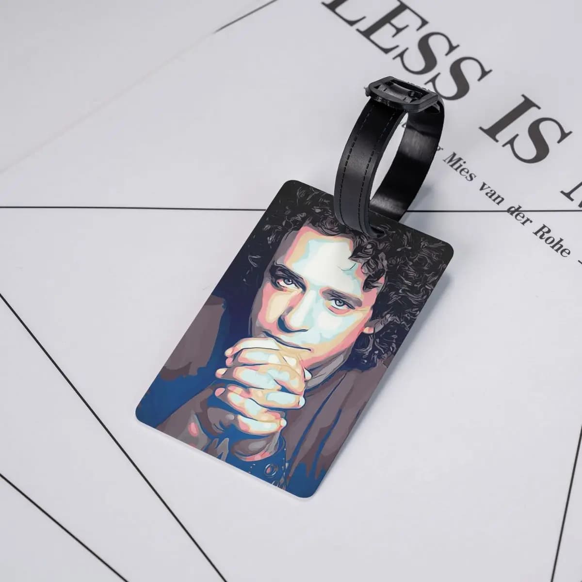 Etichette per bagagli Gustavo Cerati, accessori per valigie, etichetta per bagaglio da viaggio, porta etichette, identificativo, nome, indirizzo