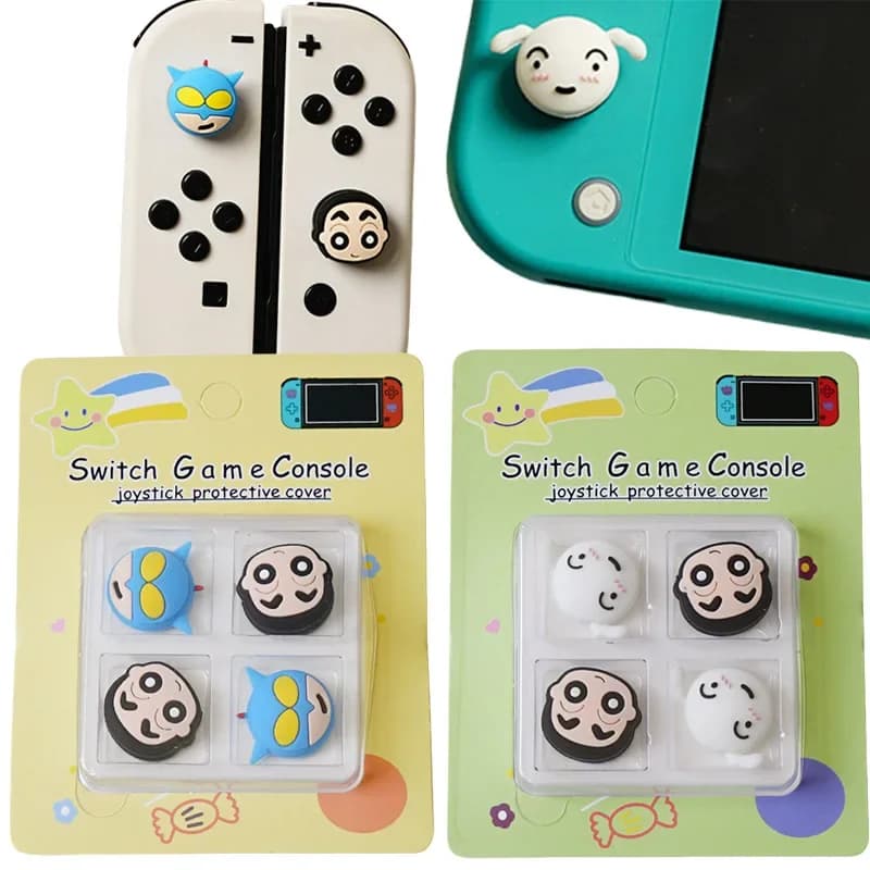 Crayon Shin-chan Thumb Stick Grip Cap per Nintendo Switch NS Lite Oled Joystick Cover Controller Gioco Thumbstick Case Decora