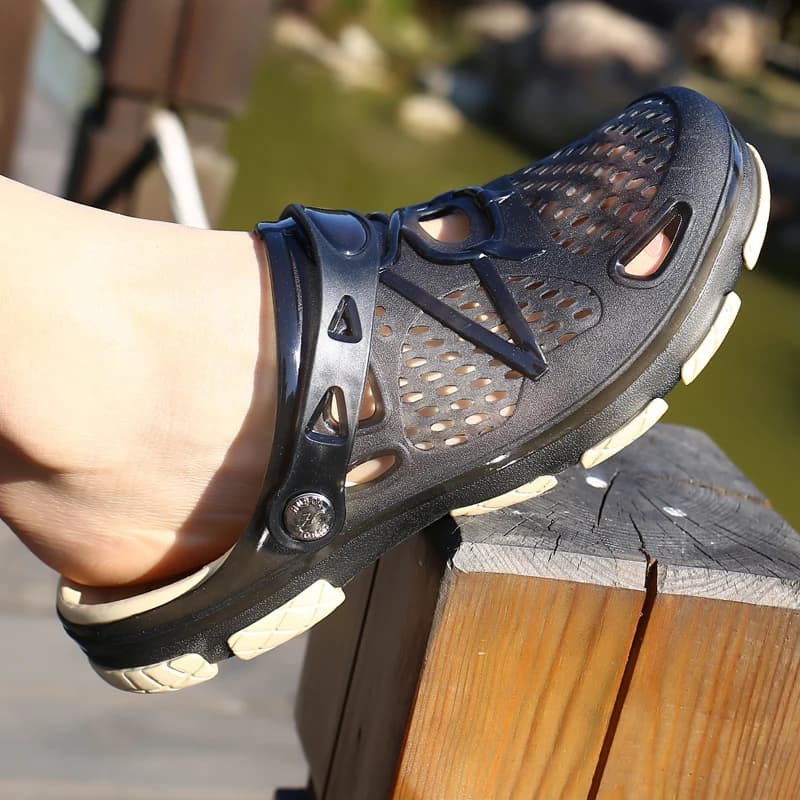Ciabatte da uomo alla moda, sandali casual antiscivolo, resistenti all'usura, traspiranti, con design a blocchi di colore, scarpe sportive versatili